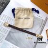 LV Latest Metal Letter Combined Monogram Pattern Leather Bracelet