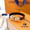 LV Latest Metal Letter Combined Monogram Pattern Leather Bracelet