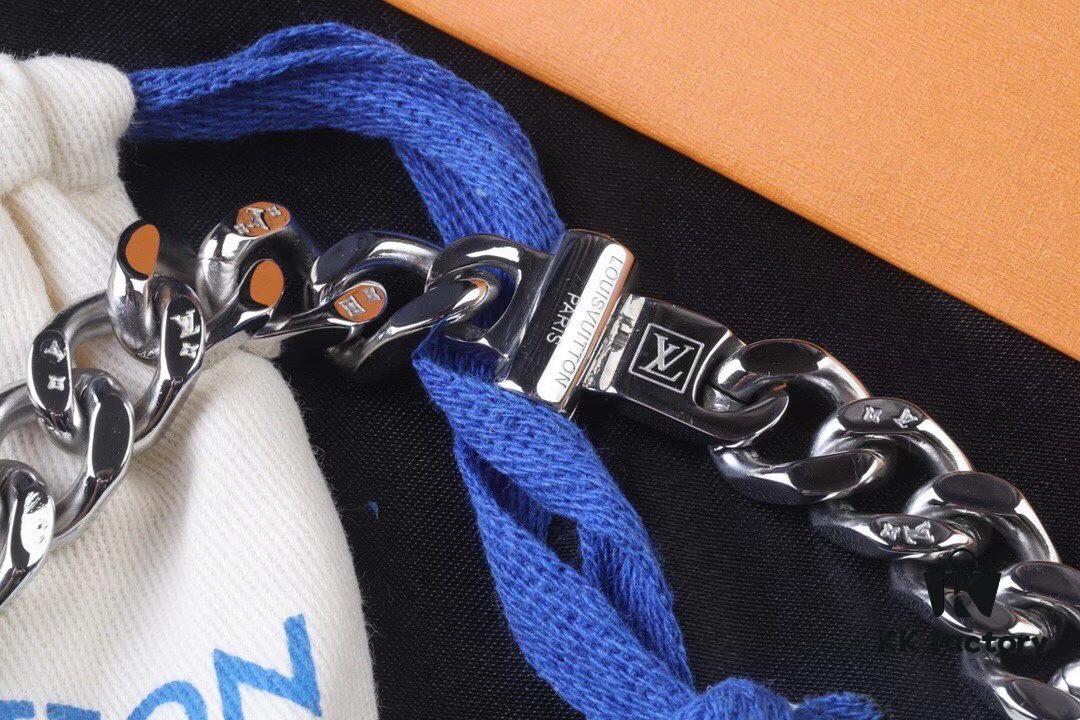 Louis Vuitton LV Chain Links Stainless Steel Logo Necklace