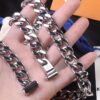 Louis Vuitton LV Chain Links Stainless Steel Logo Necklace