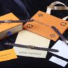 Louis Vuitton LV Monogram Leather Bracelet ● Authentic Pattern, Best Quality Replica, Brass Hardware, Calfskin Lining, Unisex Design