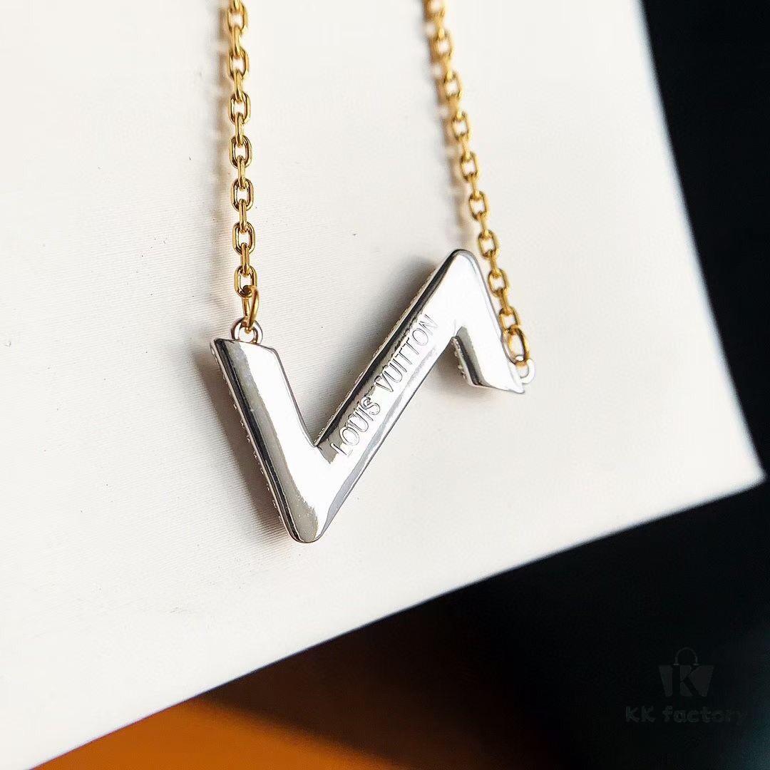 New LV Essential V Necklace, Classic and Iconic LVMH Letter Pendant