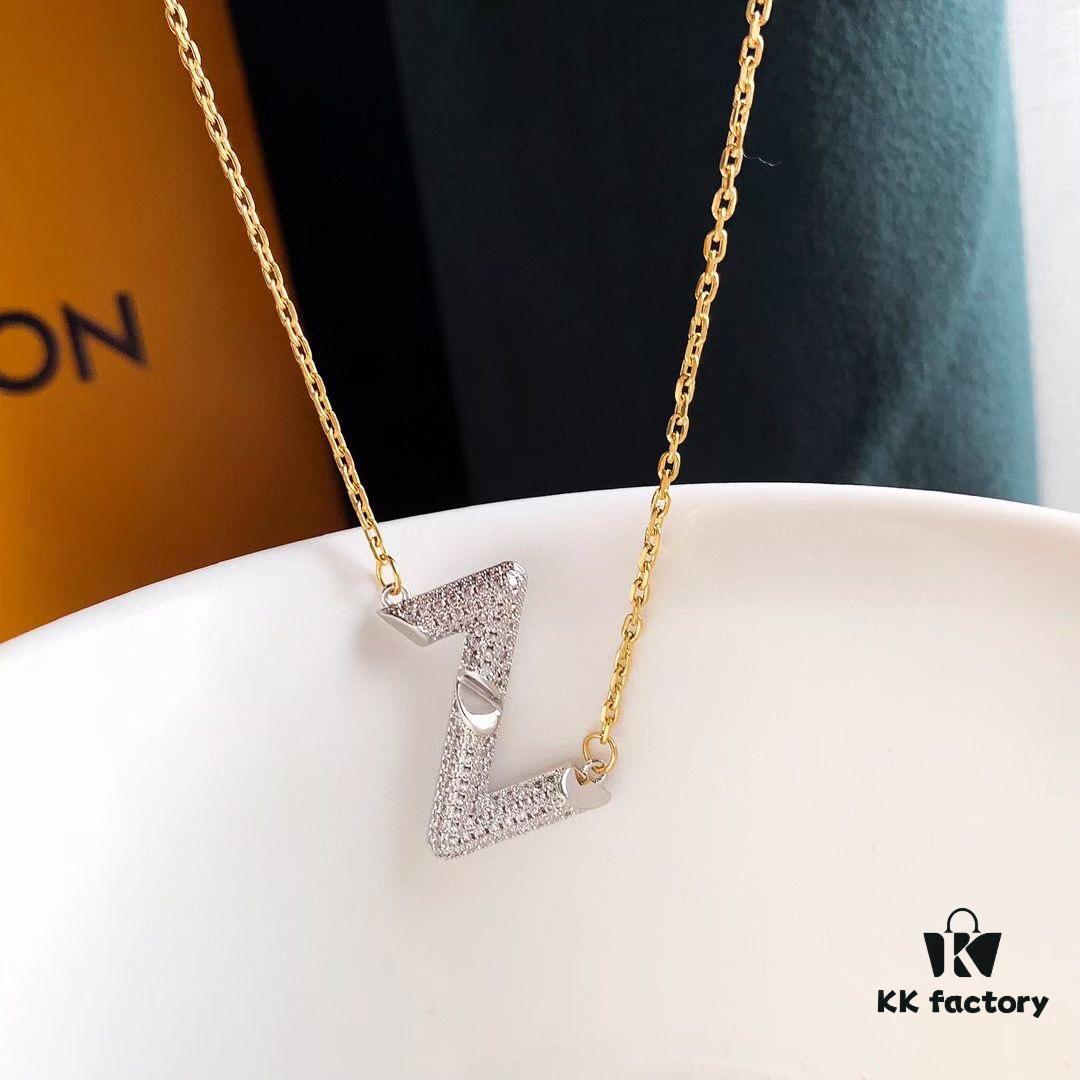 New LV Essential V Necklace, Classic and Iconic LVMH Letter Pendant