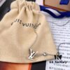 Exclusive Channel Item! Hot Sale! New Arrival LV Idylle Blossom Floral Minimalist LV Letter Silver Necklace