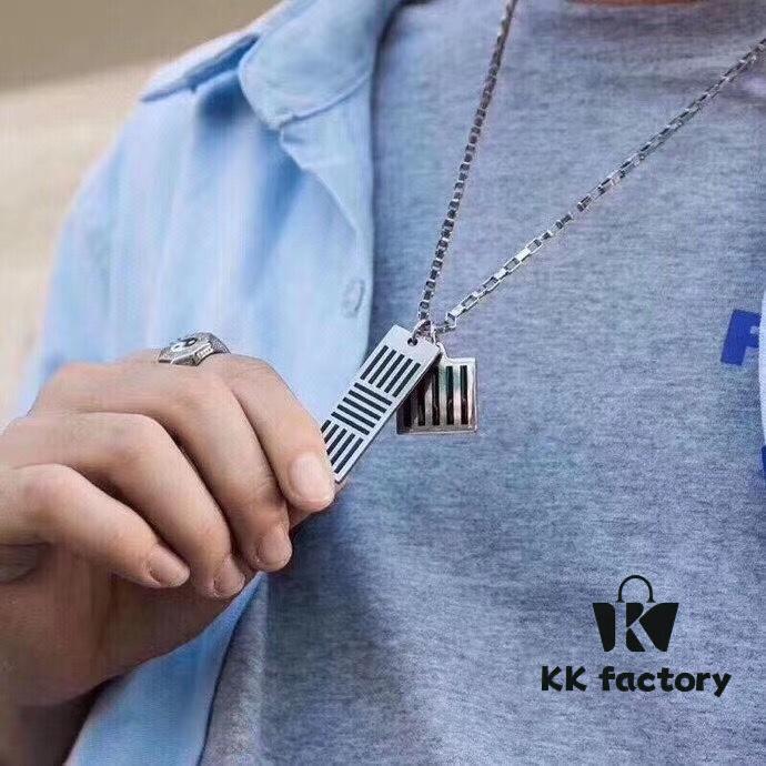 New Men's DAMIER BLACK Necklace