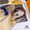 LV Latest VV Sunflower Pendant Leather Bracelet