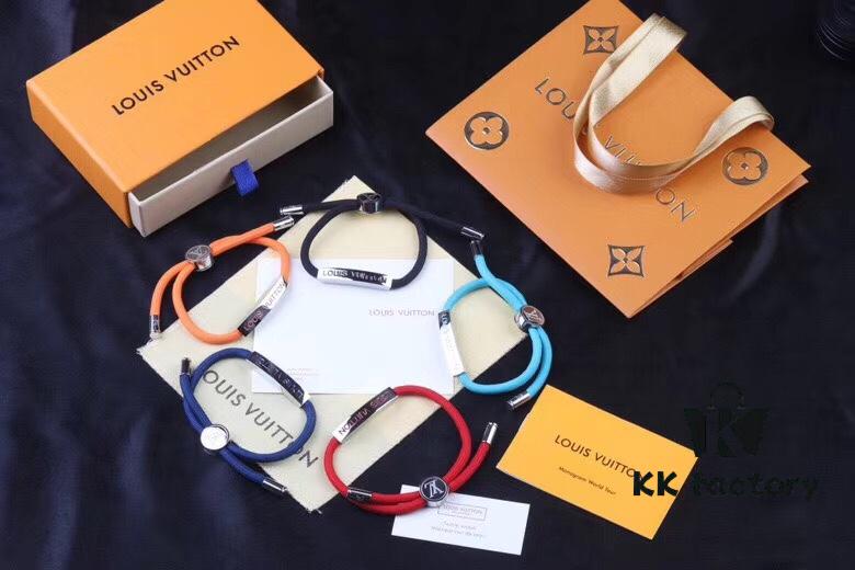LV Unisex Bracelet 2019 Spring-Summer Pre-Collection Space-Themed Adjustable Strap Bracelet