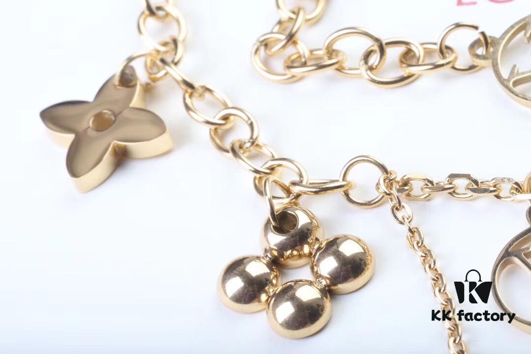 LV Popular Bracelet with Classic Monogram Charm - Hot Online Sensation, Must-Have Summer Accessory