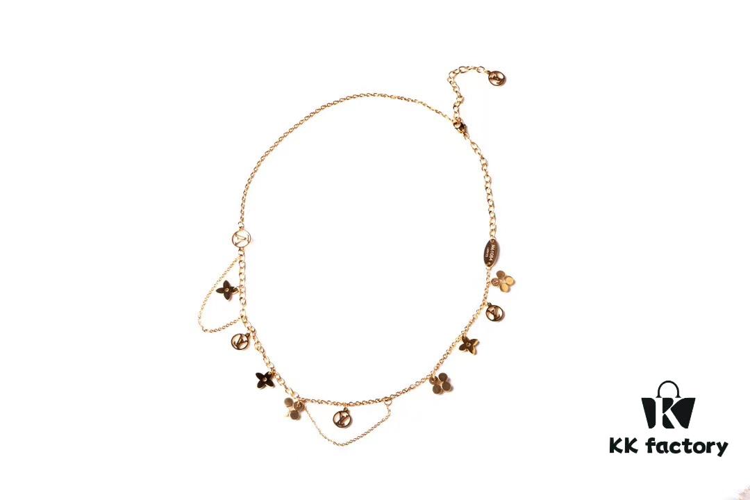 LV Monogram Necklace, consistently popular with meticulously refined accessories matching perfectly with authentic store versions, now beautifully crafted for stunning wear whether layered or worn alone