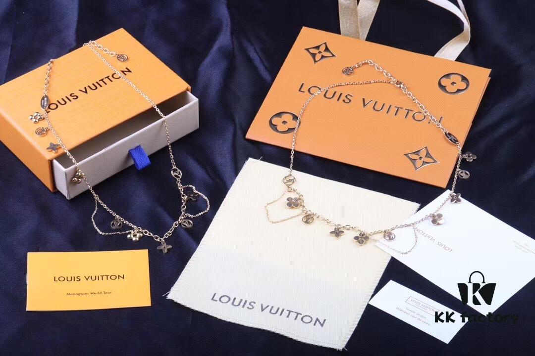 LV Monogram Necklace, consistently popular with meticulously refined accessories matching perfectly with authentic store versions, now beautifully crafted for stunning wear whether layered or worn alone