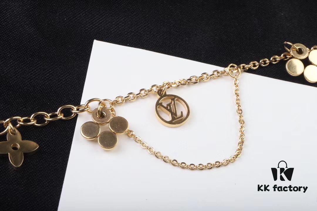 LV Monogram Necklace, consistently popular with meticulously refined accessories matching perfectly with authentic store versions, now beautifully crafted for stunning wear whether layered or worn alone