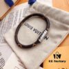 Edison Chen Endorsed 6-Color Genuine Leather LV Bracelet Unisex Versatile Style, Original Order Quality, Comes with Full Authentic LV Packaging, Louis Vuitton Checkered Leather Cuff, Brass Material Matching Retail Version, Magnetic Clasp, Unique Design, Retro and Avant-Garde, Must-Have for Trendy Men and Women