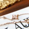 LV Pink Rhombus White Mother-of-Pearl Diamond Vuitton Bracelet