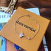 LV Pink Rhombus White Mother-of-Pearl Diamond Vuitton Bracelet