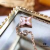 LV Pink Rhombus White Mother-of-Pearl Diamond Vuitton Bracelet