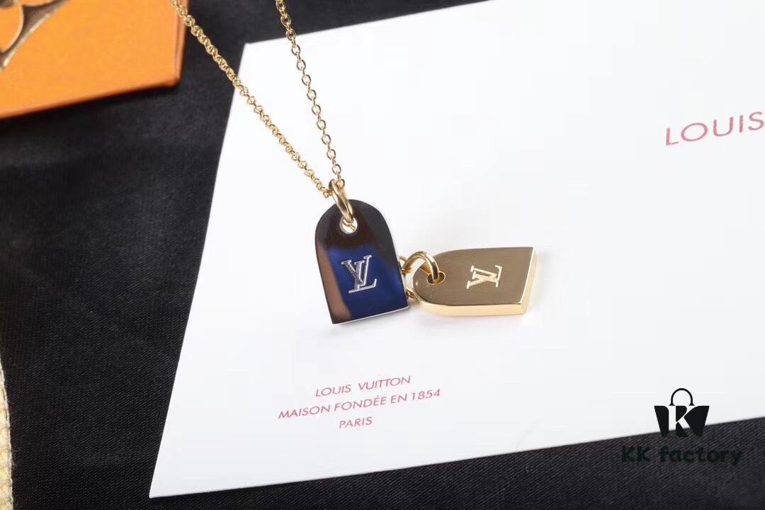 LV Unisex Nanogram Double Pendant Necklace