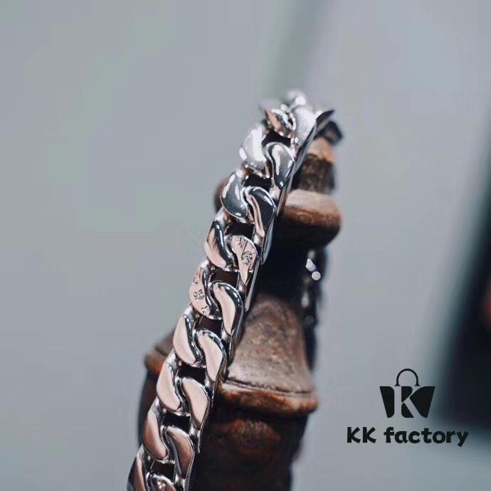 LV Cuban Silver Necklace