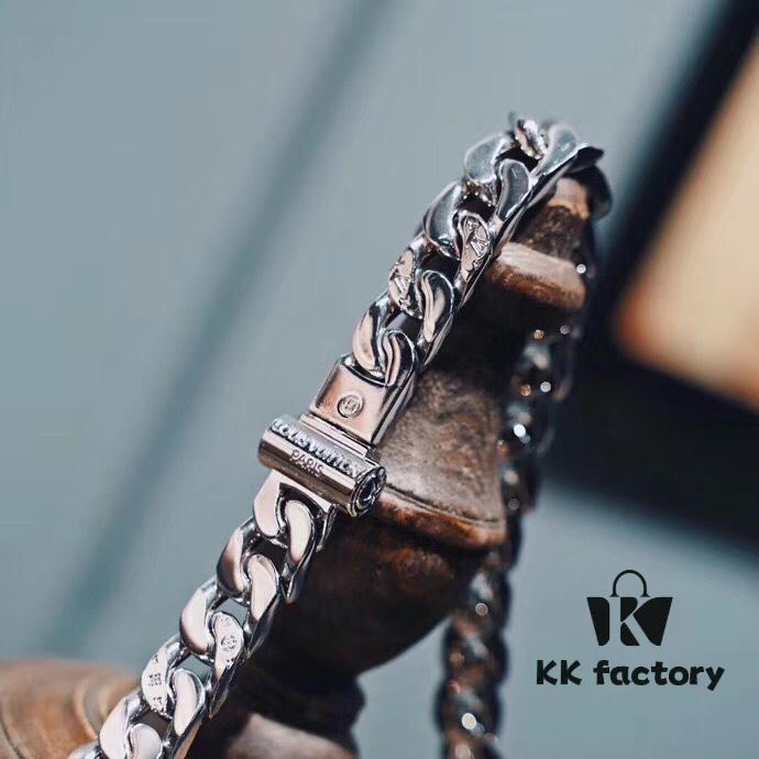 LV Cuban Silver Necklace