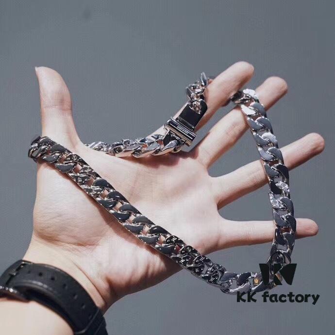 LV Cuban Silver Necklace