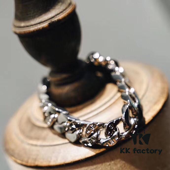 LV Cuban Silver Bracelet