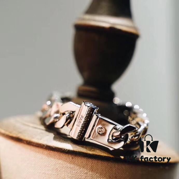 LV Cuban Silver Bracelet