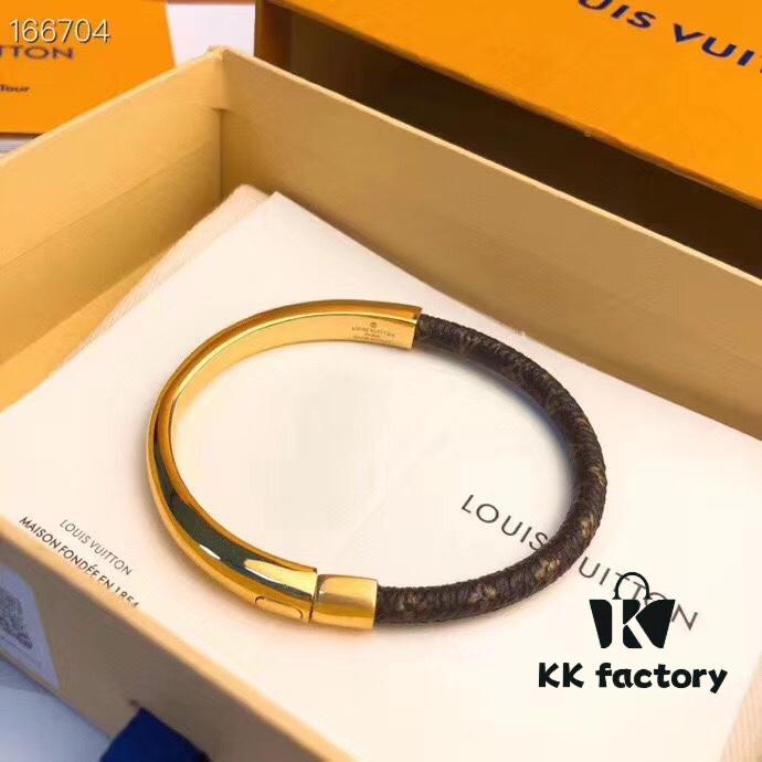 Bicolor Hidden Clasp Pure LV Simple Tour Bracelet
