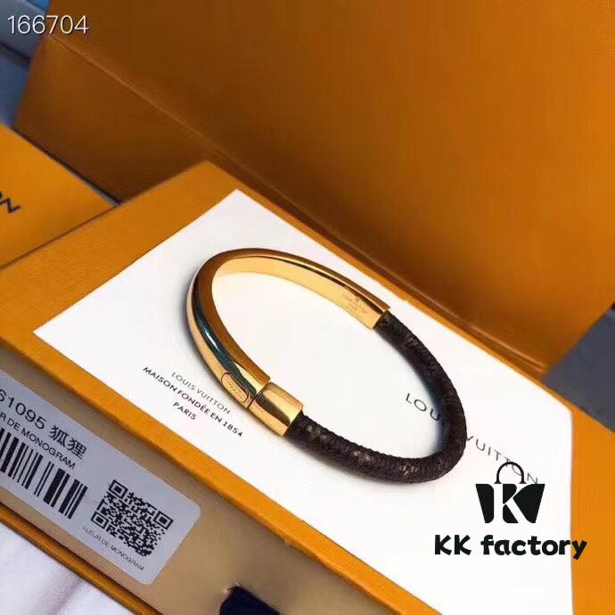 Bicolor Hidden Clasp Pure LV Simple Tour Bracelet