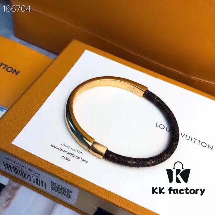 Bicolor Hidden Clasp Pure LV Simple Tour Bracelet