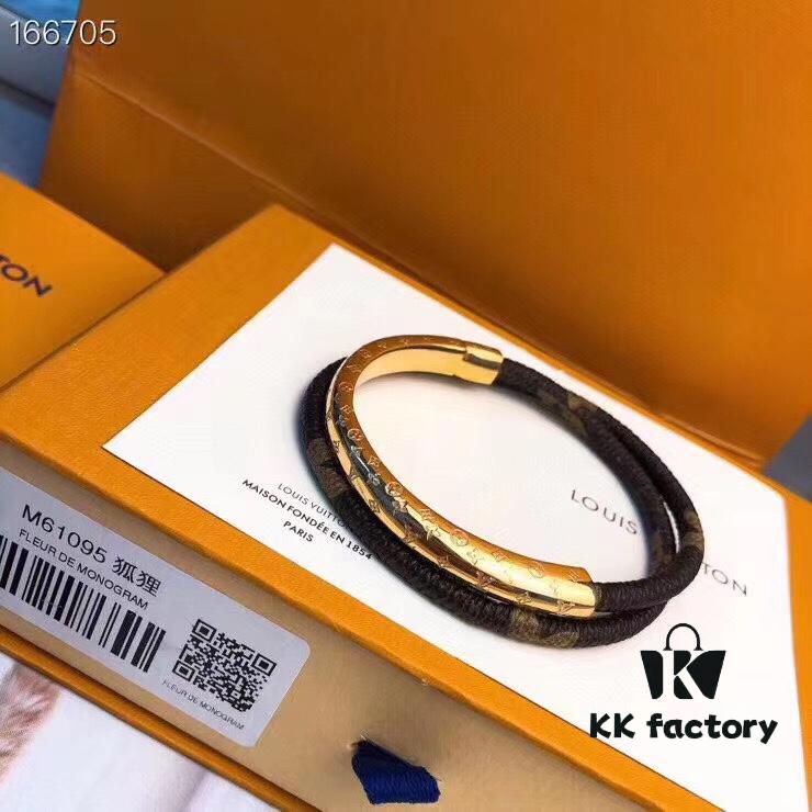 Pure LV Bracelet with Monogram Canvas and Metal Accents