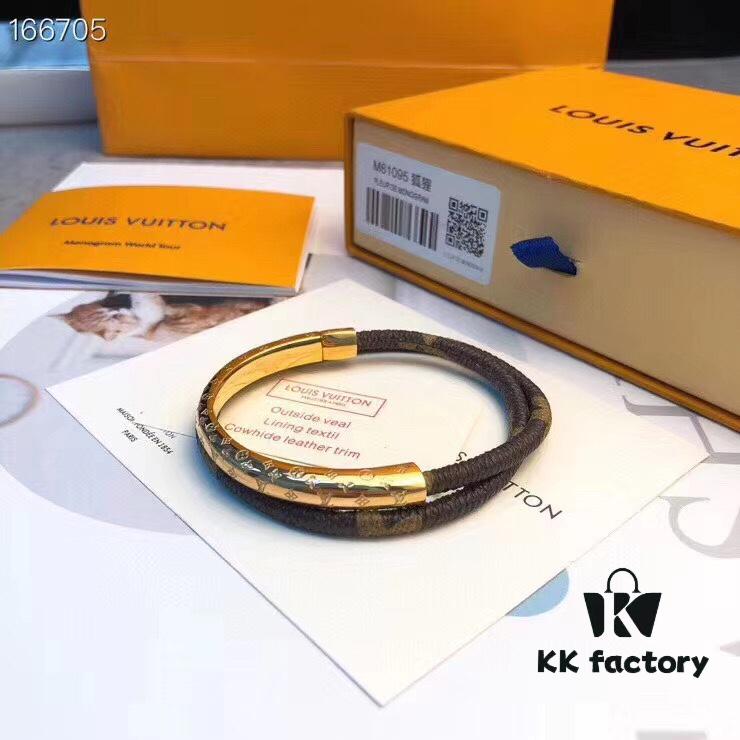 Pure LV Bracelet with Monogram Canvas and Metal Accents