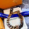 Lv New Cuban Bracelet, Very Novel Design in Candy Colors, Beautiful and Universally Flattering, Excellent Craftsmanship, Essentially Handmade, Perfect for Anyone, Adjustable up to 22 Inches