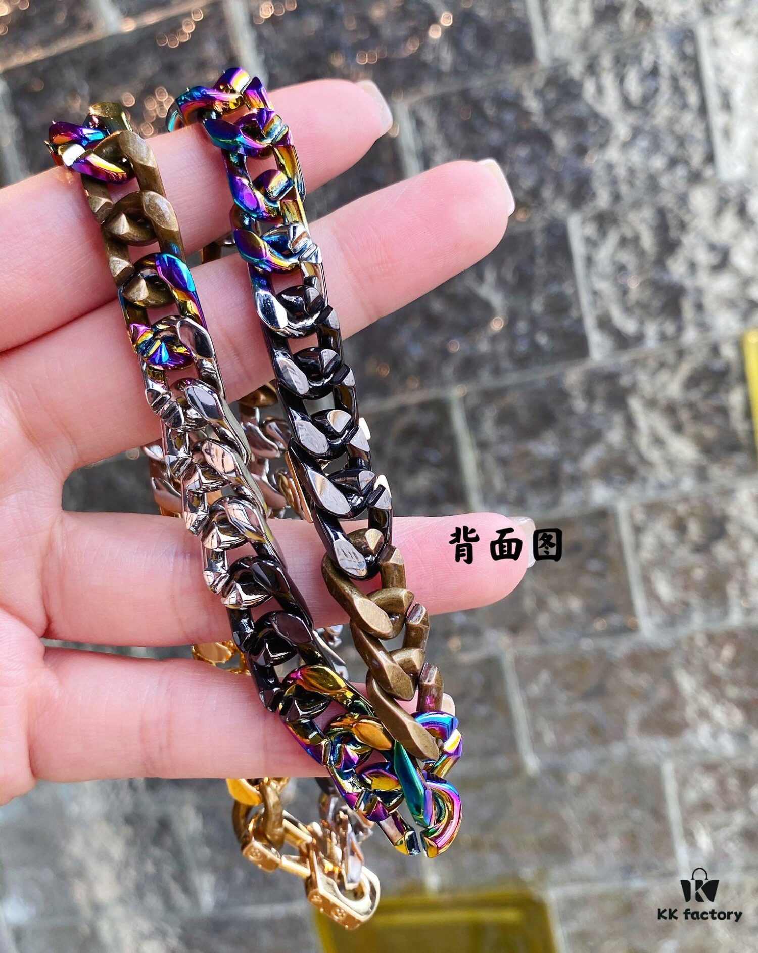 Lv New Cuban Necklace, Candy Colors, 48cm Length