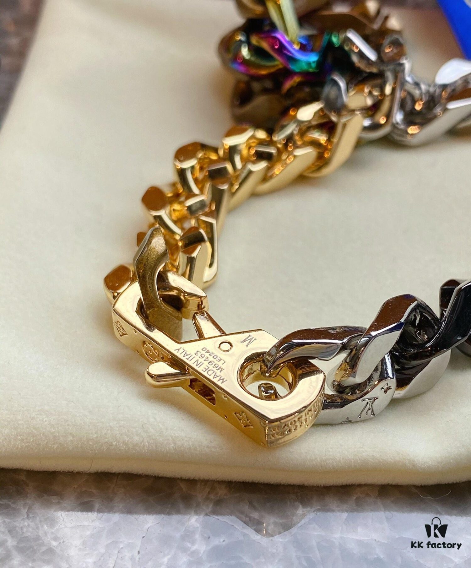 Lv New Cuban Necklace, Candy Colors, 48cm Length