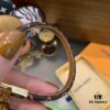 LV Leather Cord Bracelet with Letter Pendant