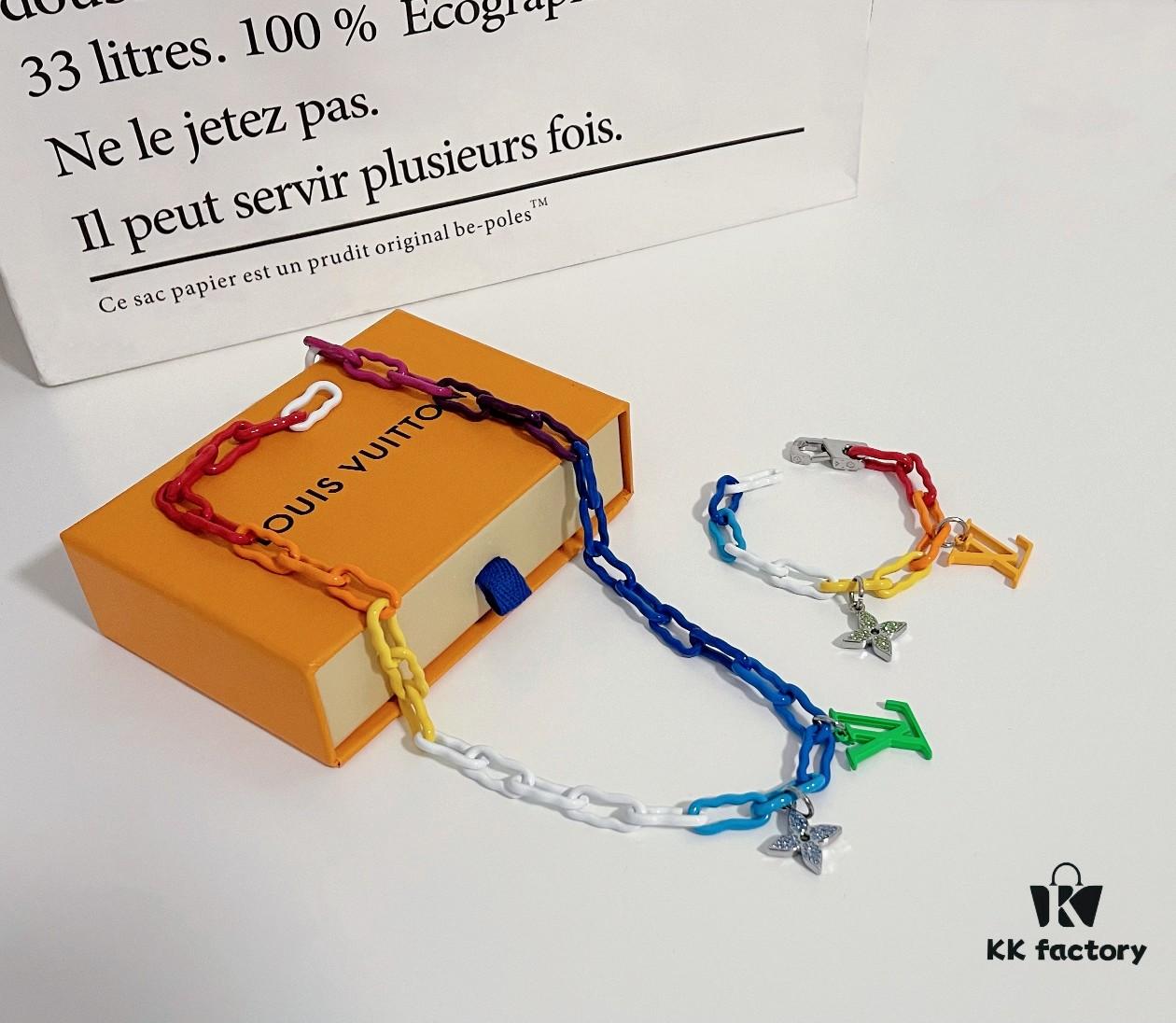 Men's Quenching Series Rainbow Bracelet Necklace