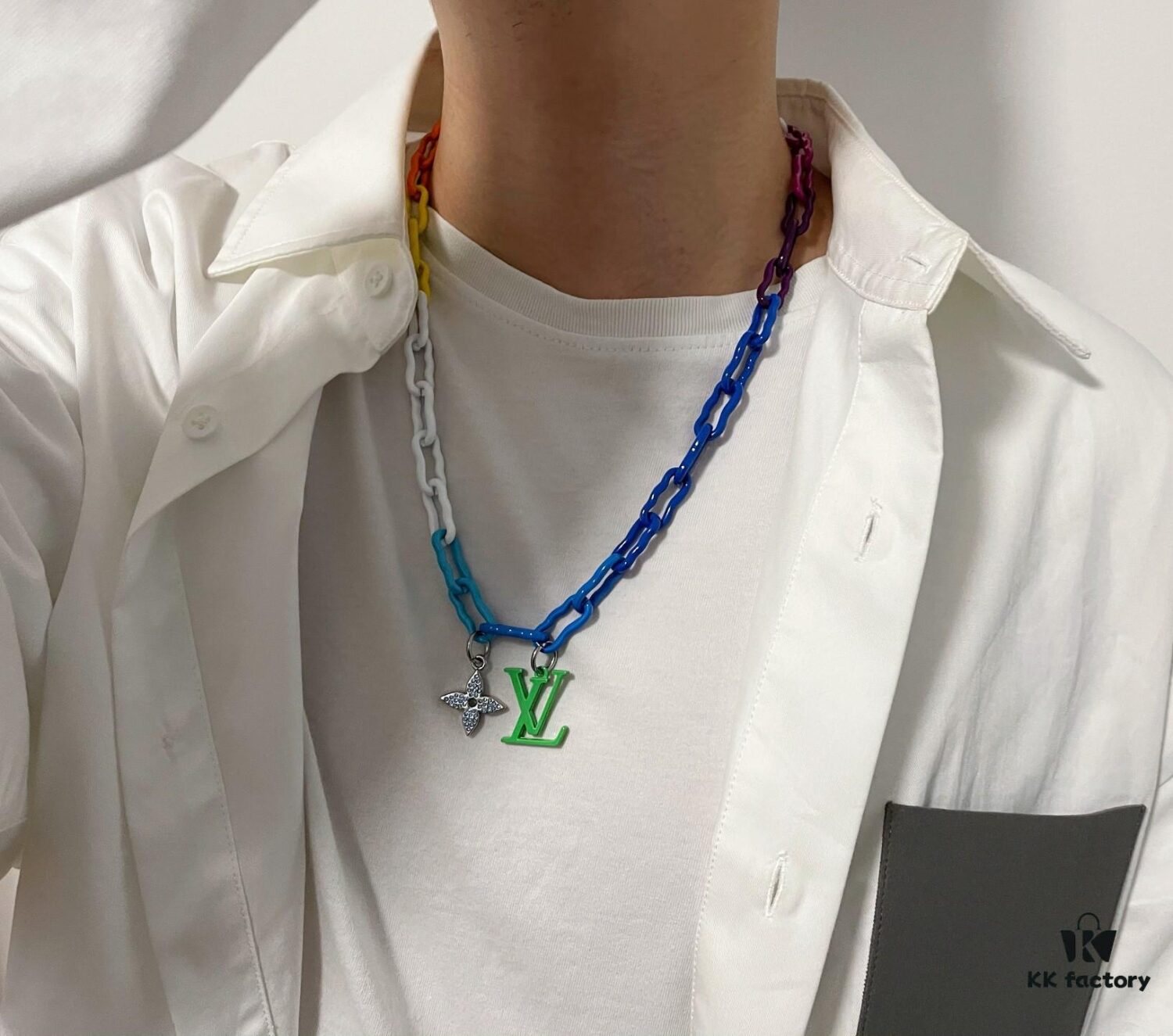 Men's Quenching Series Rainbow Bracelet Necklace