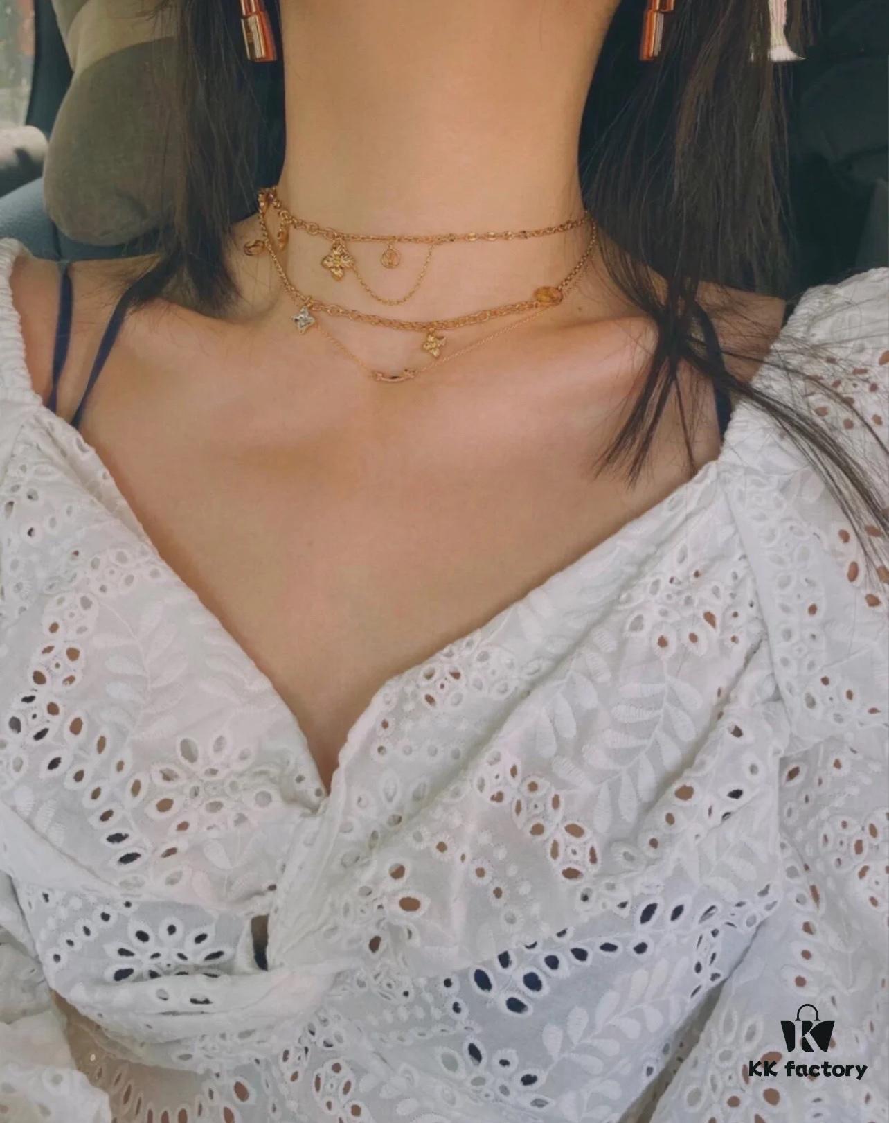 Exclusive First Release Louis Vuitton BLOOMING Floral Necklace (Counterpart-Level Version, Open to Comparison) Synchronized with Official Store Stock