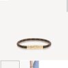 Louis Vuitton CONFIDENTIAL Unisex Monogram Long Buckle Leather Rope Bracelet (High-End Proxy Version, Comparable to Authentic)