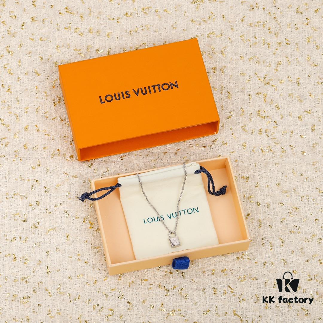 LV Lock Necklace Z+ ZP in Sterling Silver