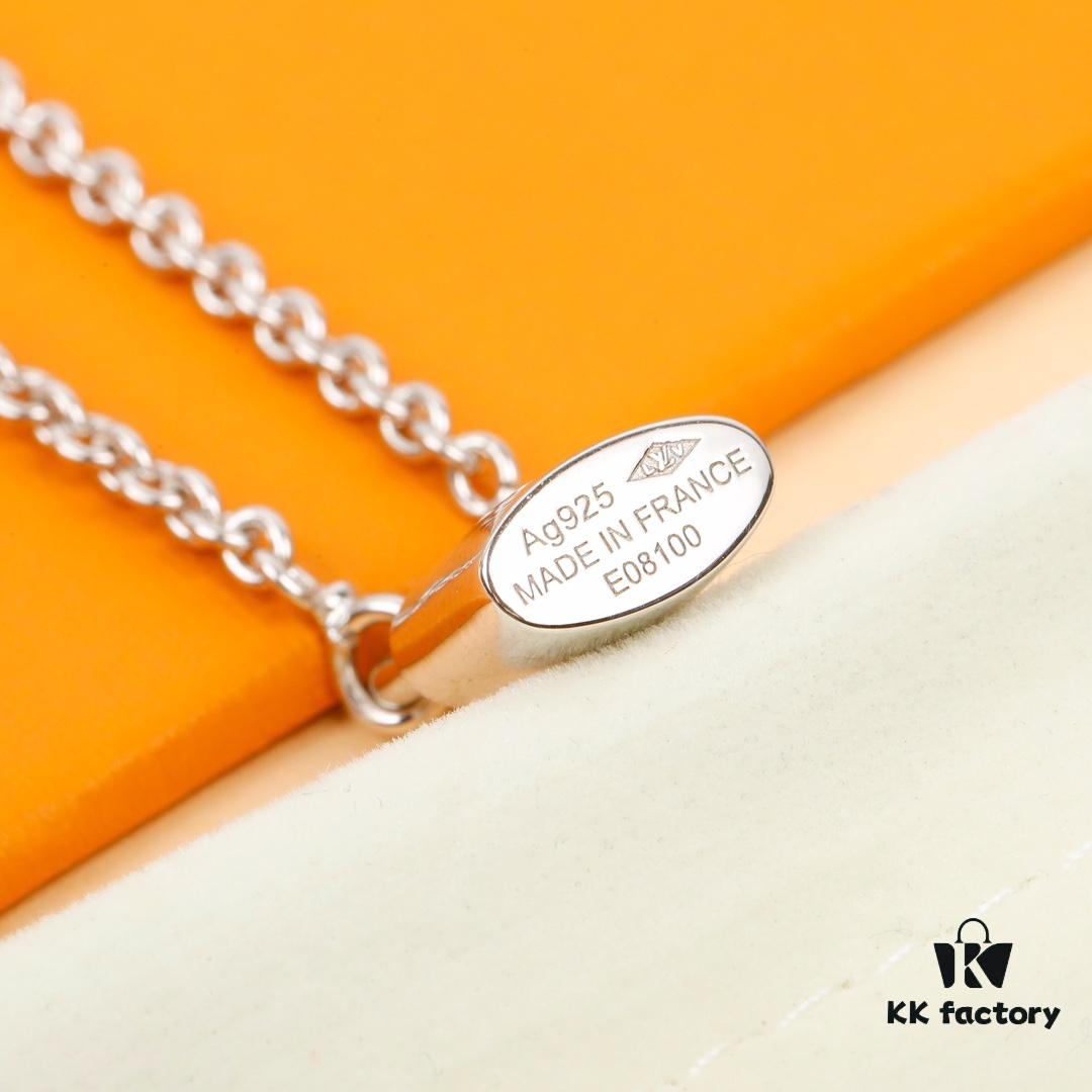 LV Lock Necklace Z+ ZP in Sterling Silver