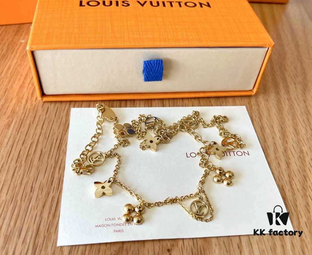 Exclusive First Release Louis Vuitton BLOOMING Floral Necklace (Counterpart-Level Version, Open to Comparison) Synchronized with Official Store Stock