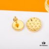 Lvjia Newest Double-Layer Earrings, Brass Gold Plated Studs, Color-Plated Finish, Stylish and Versatile Design