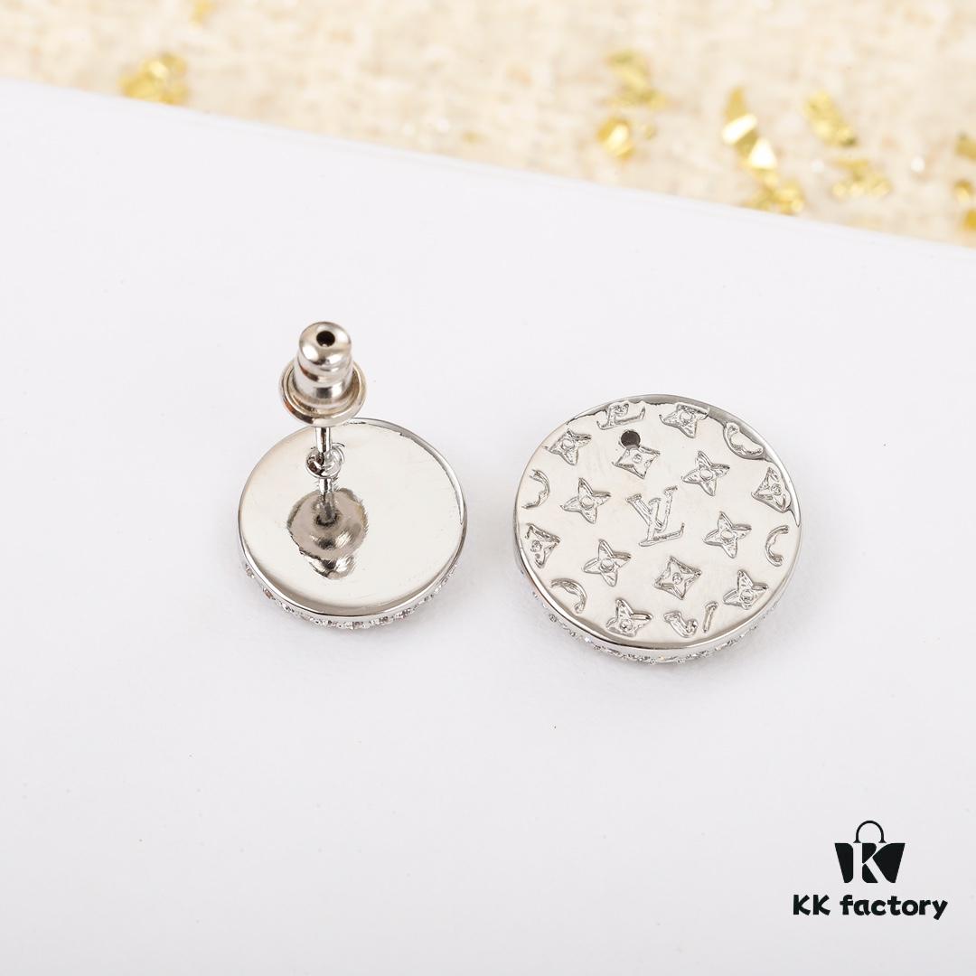 New Donkey House Earrings - Double-Layer Ear Studs, Brass Base with Gold Plating, Stylish and Versatile Design
