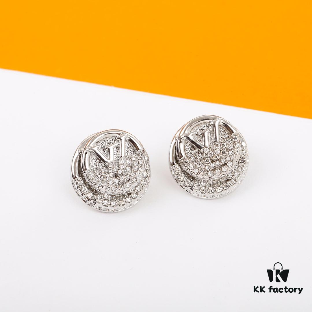 New Donkey House Earrings - Double-Layer Ear Studs, Brass Base with Gold Plating, Stylish and Versatile Design