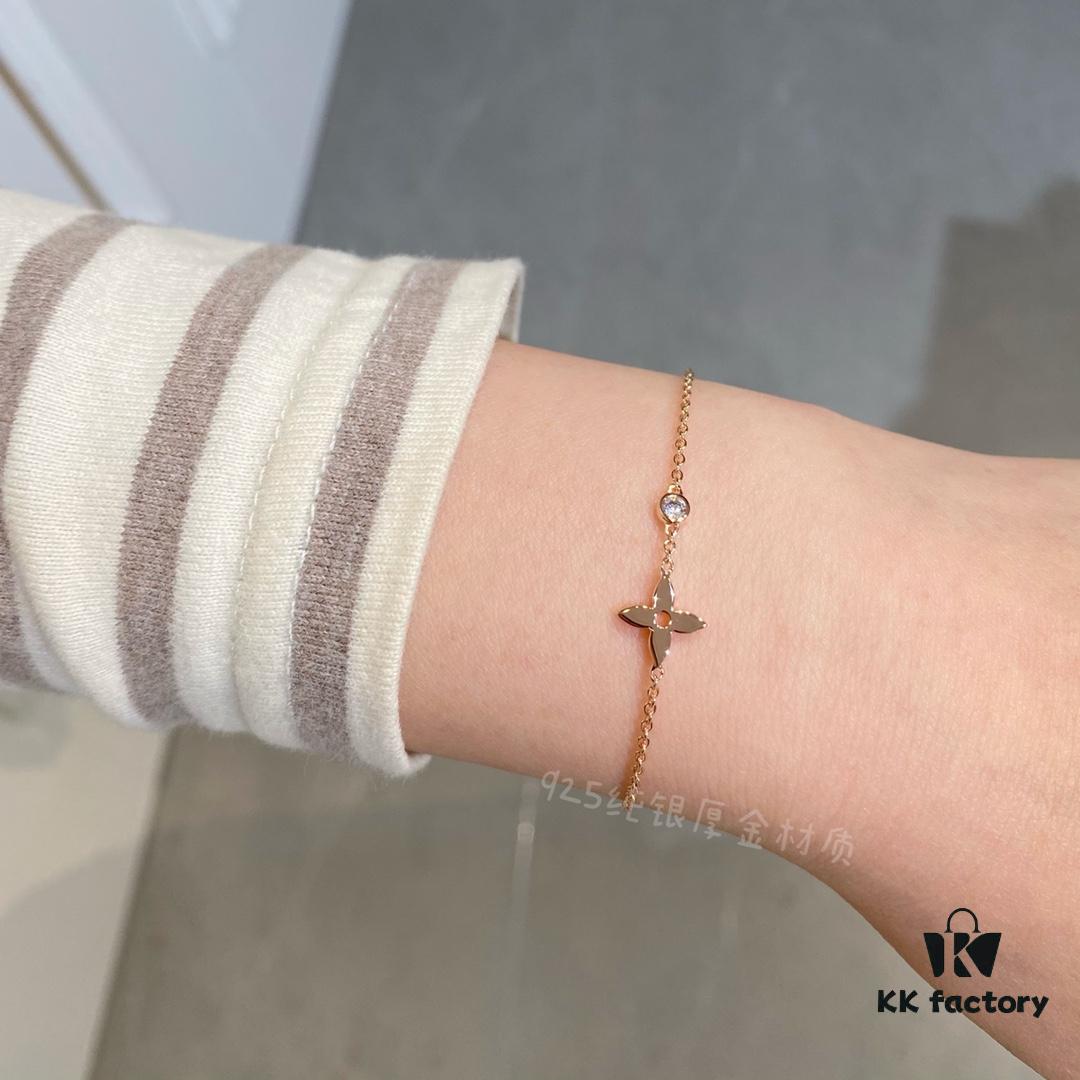 LV Monogram Single Diamond Bracelet