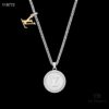 LV Catch Necklace with Rotating Crystal-Embellished Pendant