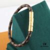 LV New Plaid Leather Bracelet in Gold, Exuding Elegance with Unique Design, Bestseller Matching Buckle Strap, Ideal for Couples