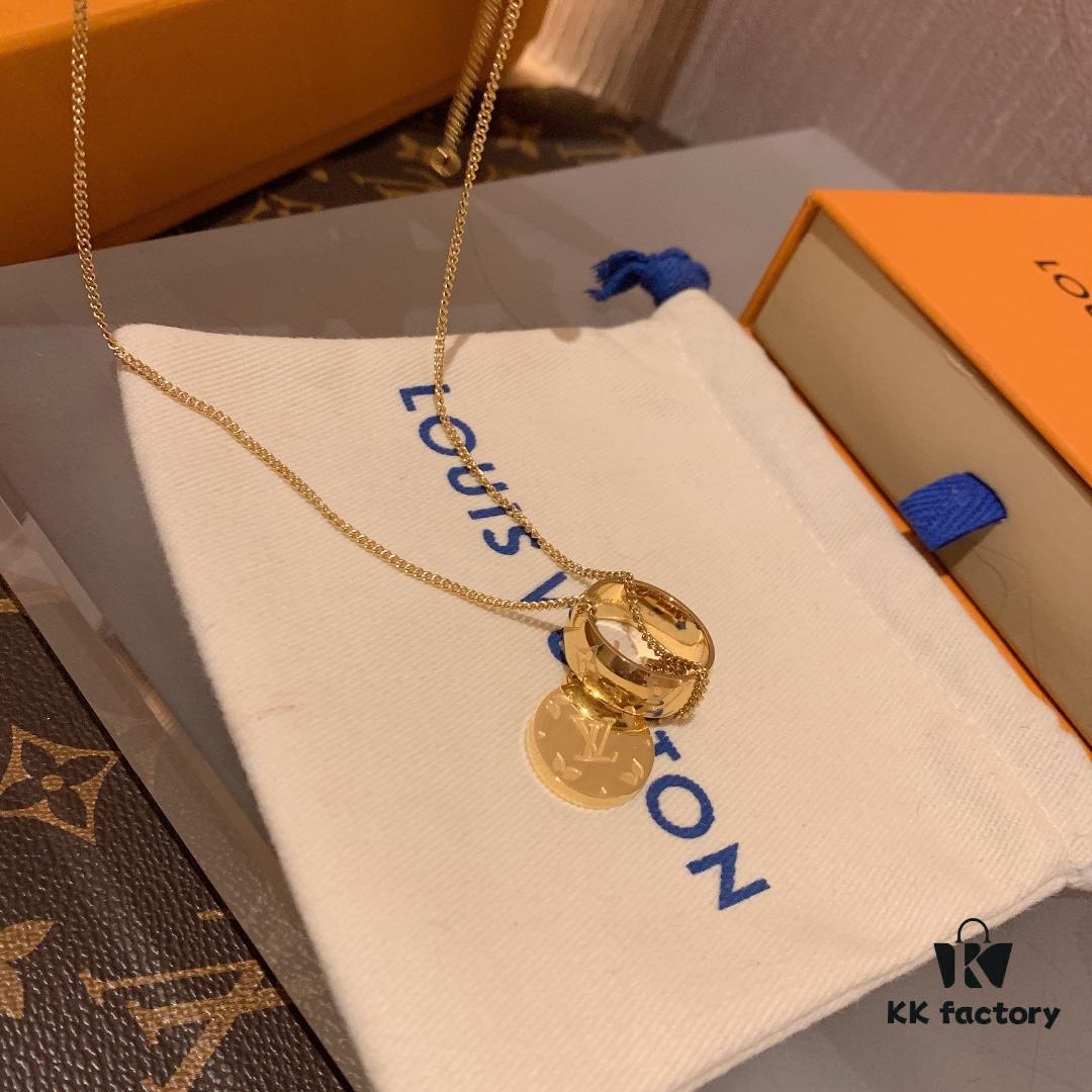 Louis Vuitton LV Ring MONOGRAM Pendant Ring Three-in-One Necklace