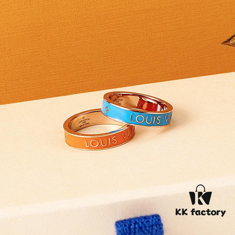 New LV Colorful Enamel Ring