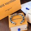 LV Latest Louis Vuitton Men's 316 Stainless Steel Bracelet, Tricolor: Iridescent + Silver, Full Metal Construction, Exquisitely Crafted